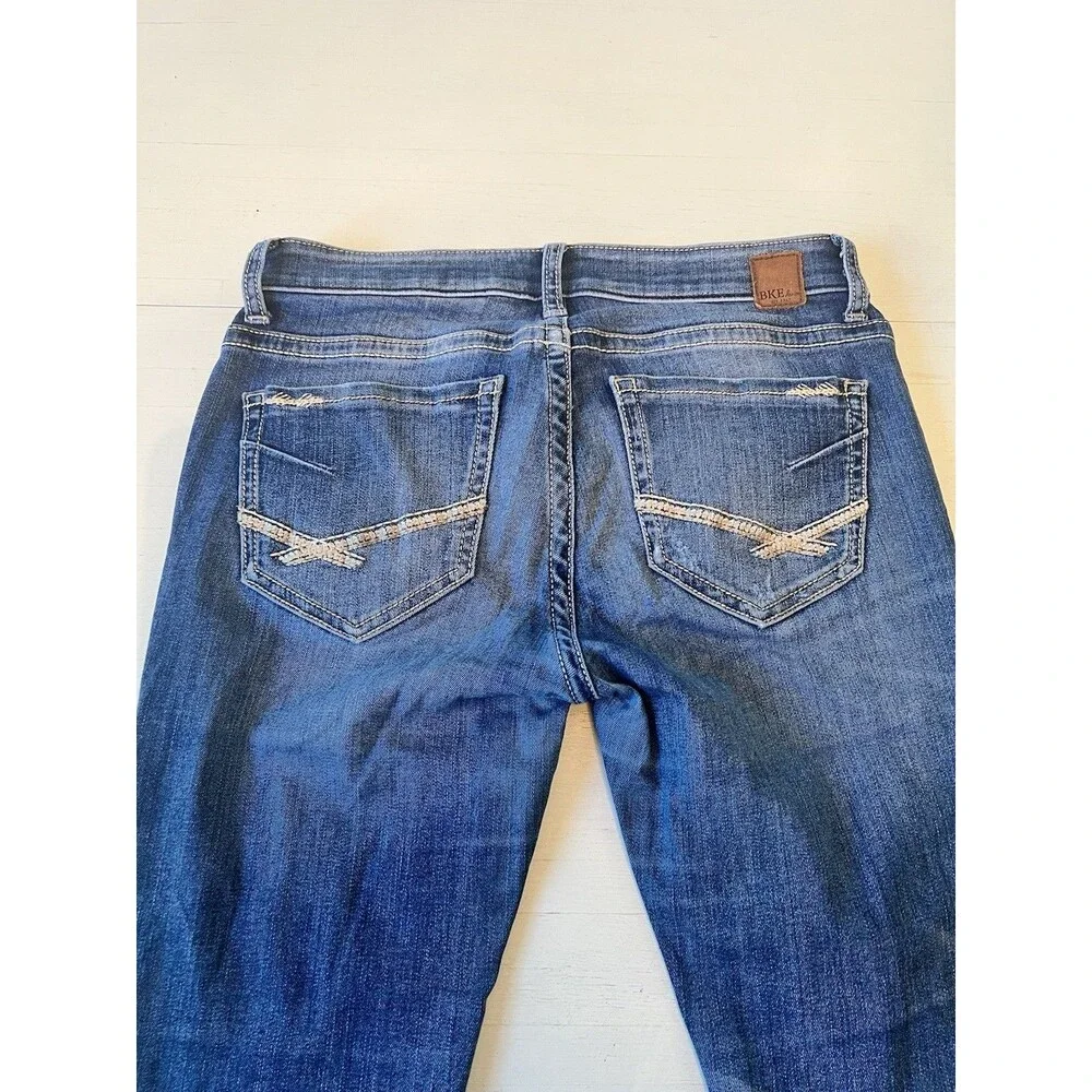BKE Stella Bootcut Jeans Womens 26 Blue Medium Wash Low Rise Denim ABK3208 - Picture 4 of 7